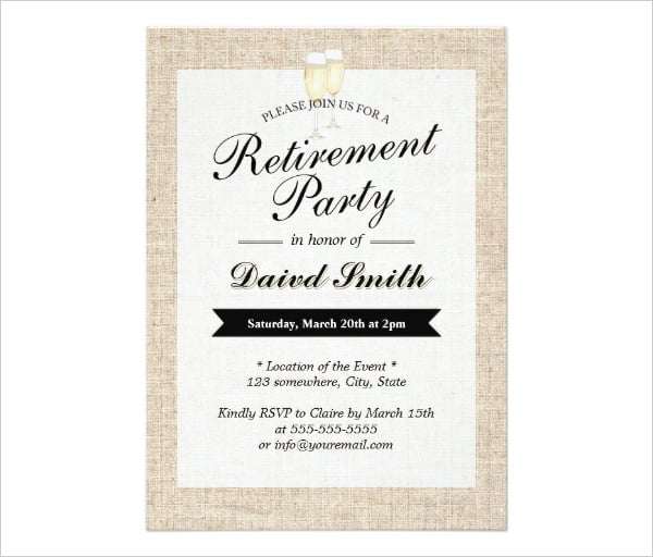 cheers rustic retirement party invitation