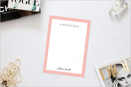 chic note card template