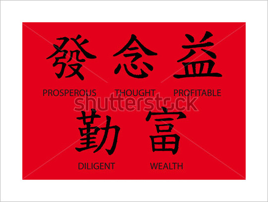 chinese alphabet letter symbols for business