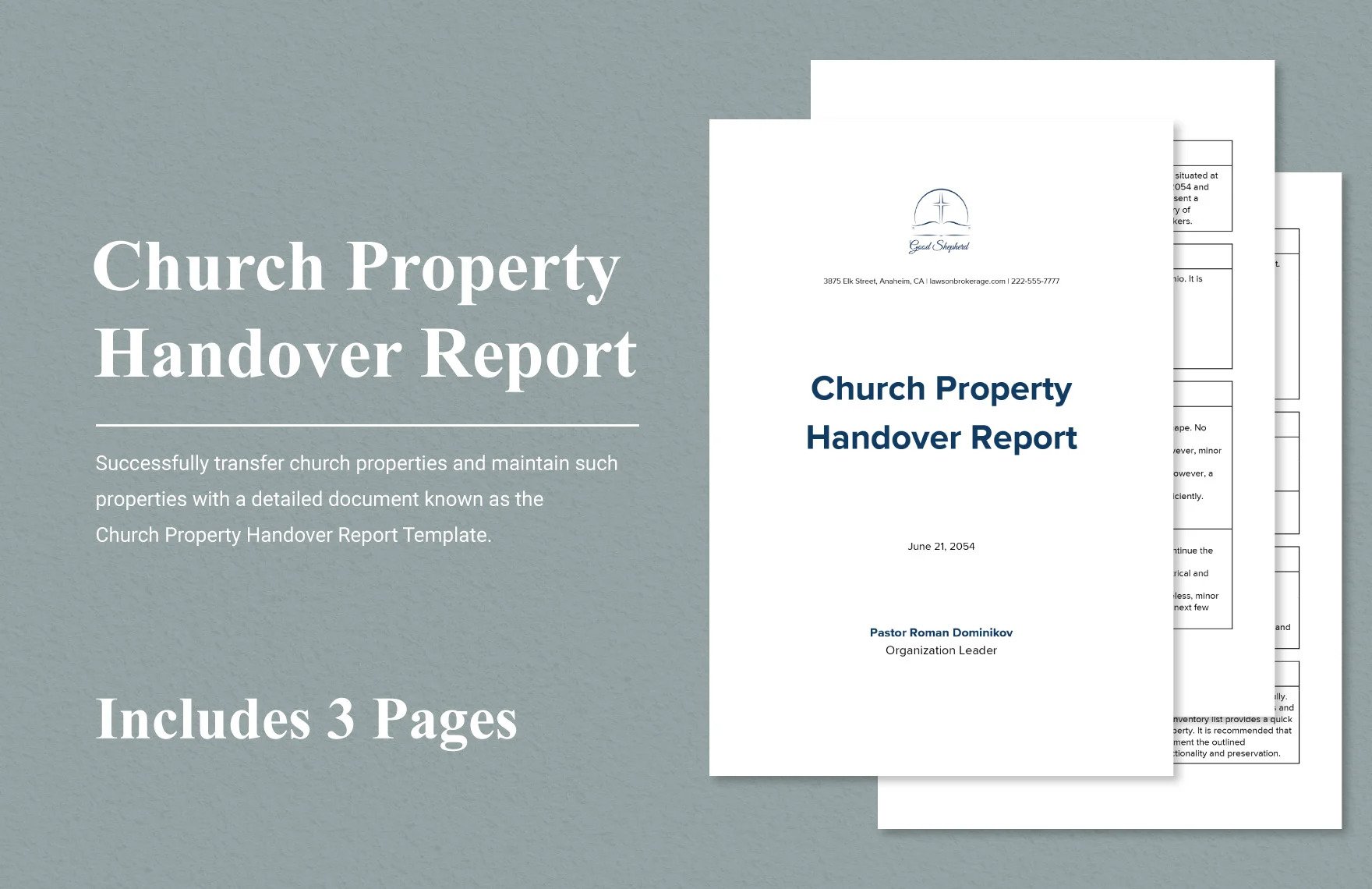 church property handover report