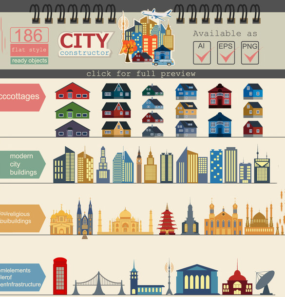 city map psd template for architects