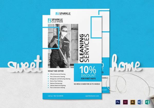 cleaning service flyer template
