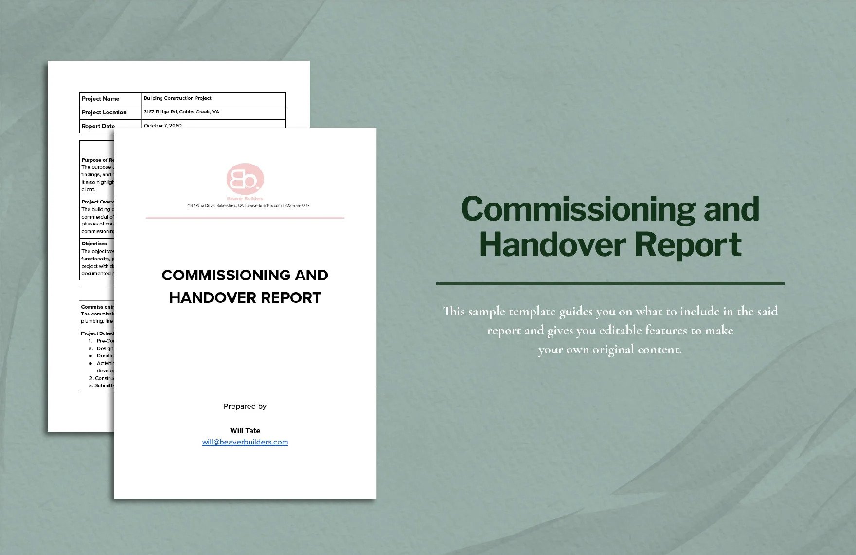 commissioning and handover report