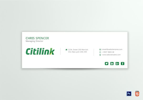 company email signature template