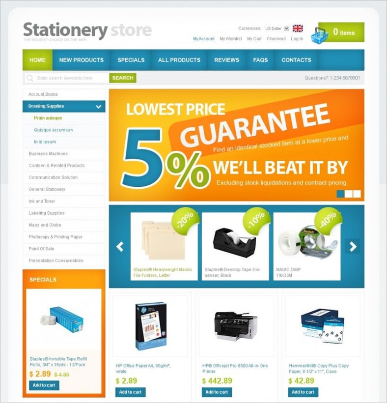 Stationery ZenCart Templates & Themes | Free & Premium | Free & Premium ...