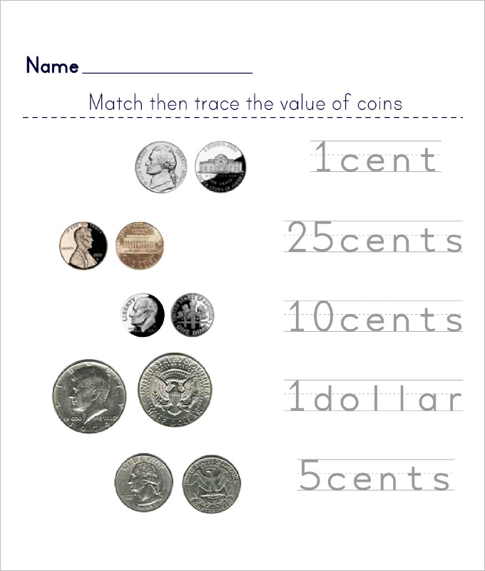 counting value worksheet template