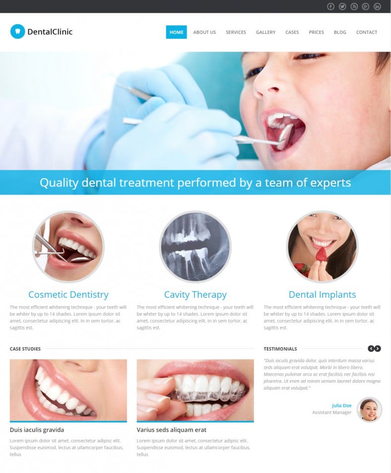 10  Best Dentist Website Templates Free Premium Themes