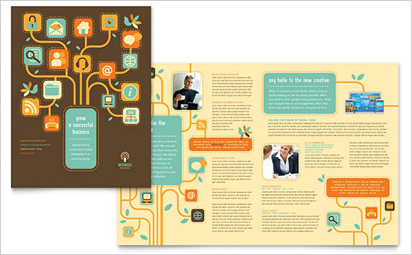 digital business services brochure template