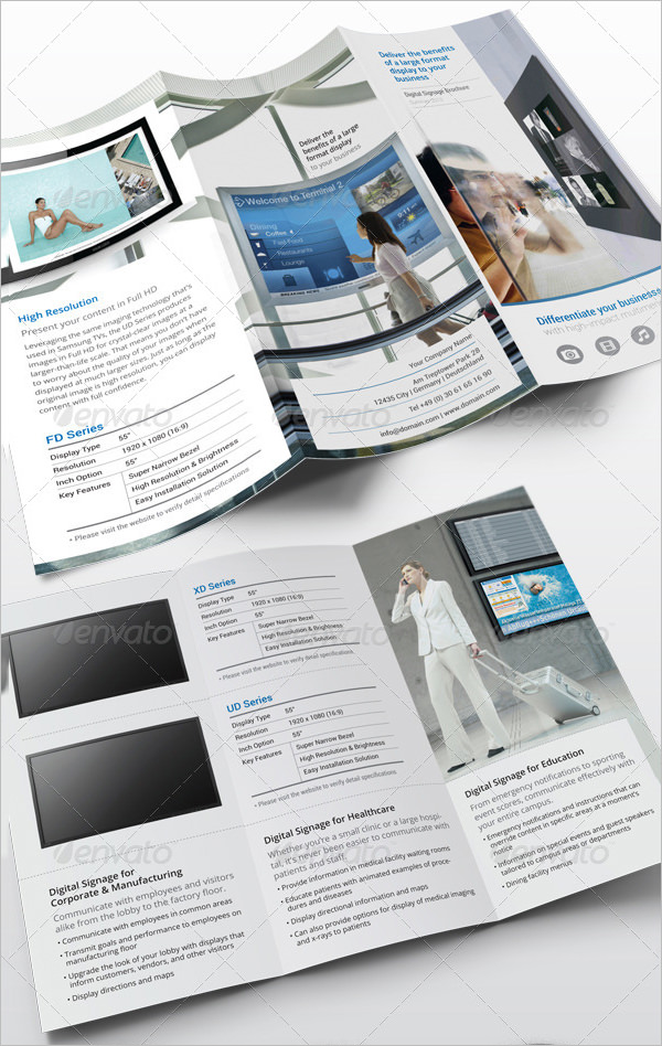 digital signage indesign brochure template