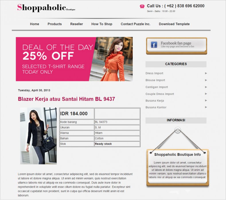 download free fashion boutique blgoger theme 788x