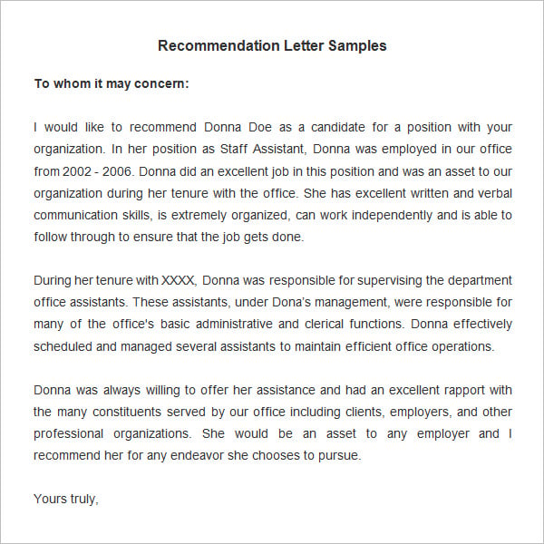 26+ FREE Employee Recommendation Letters - PDF, DOC
