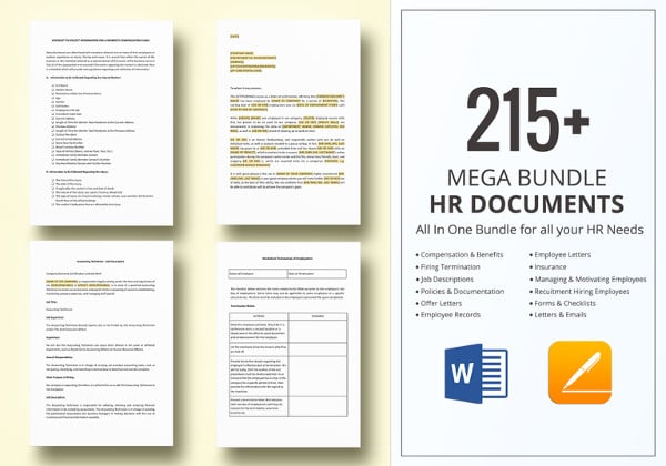 editable hr templates bundle in word excel google docs ipages