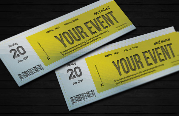 elegant event ticket invitation template