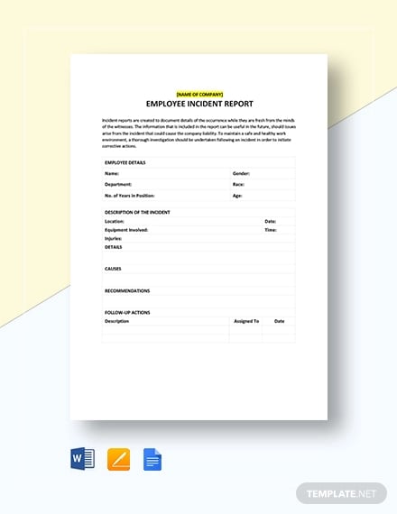 Human Resources Incident Report Template from images.template.net