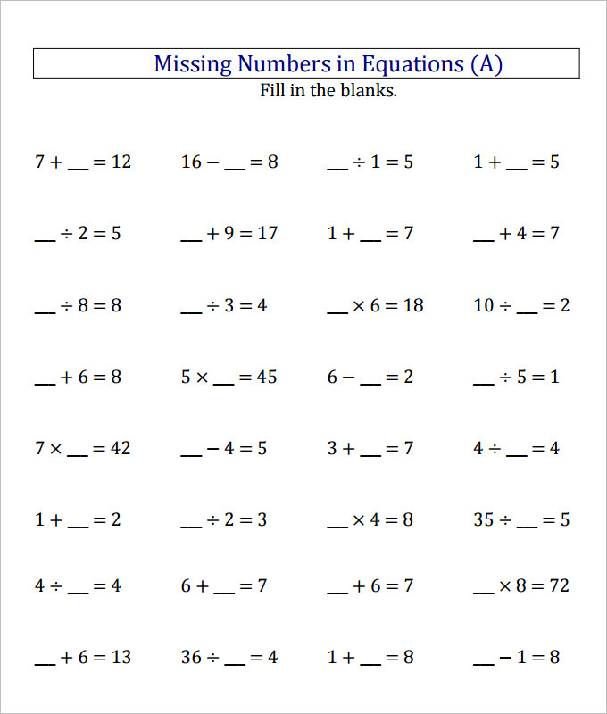 How To Find A Missing Number In A Fraction Equation
