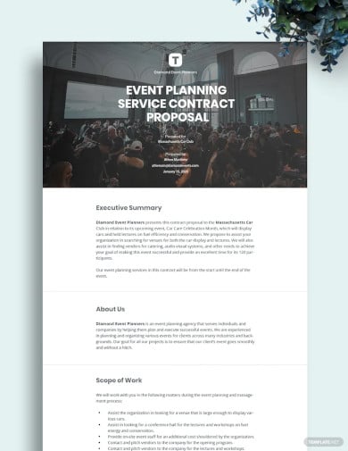 event contract proposal template