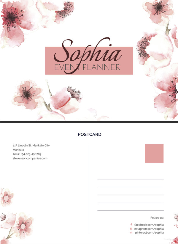 event-planner-postcard-template