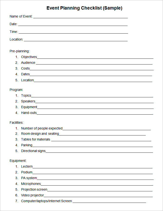 Free Event Planning Checklist Template Excel from images.template.net