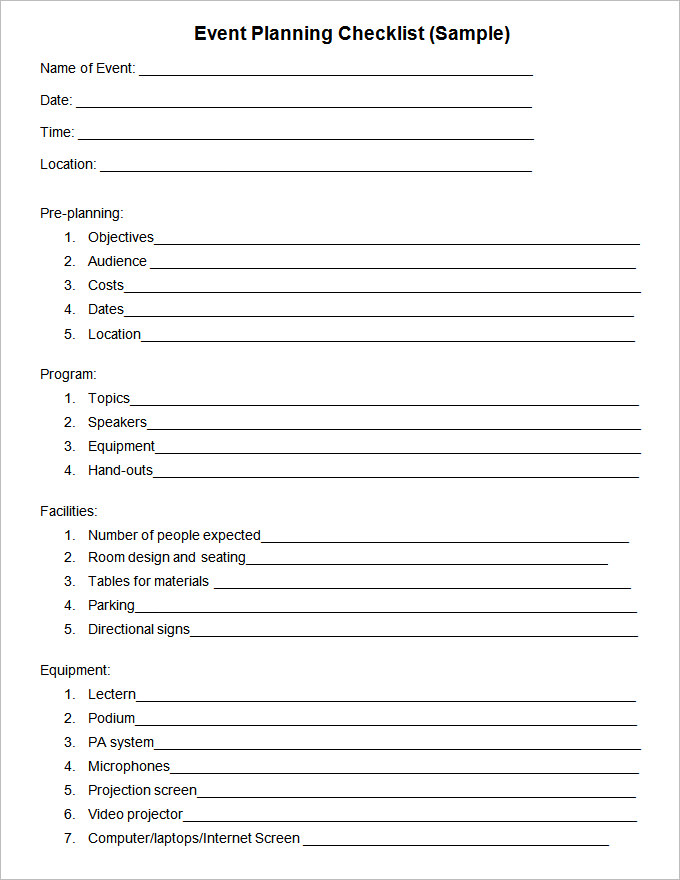 23 Event Checklist Templates Word PDF Google Docs 23 Event Checklist Templates Word PDF Google Docs
