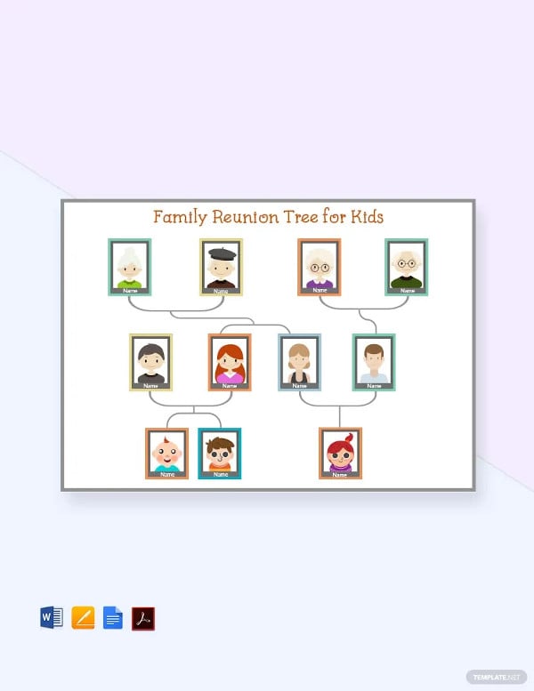 family reunion tree template for kids