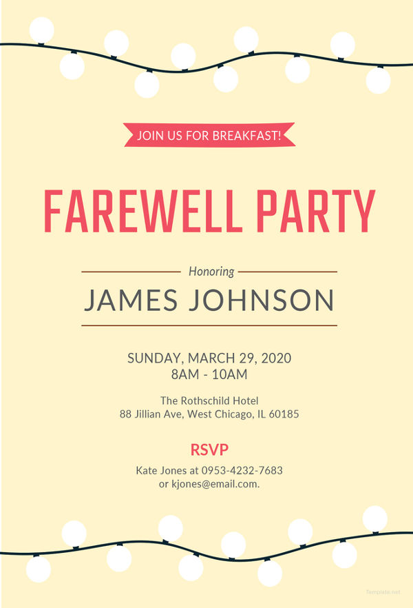 Farewell Party Invitation Template 29+ Free PSD Format Download!