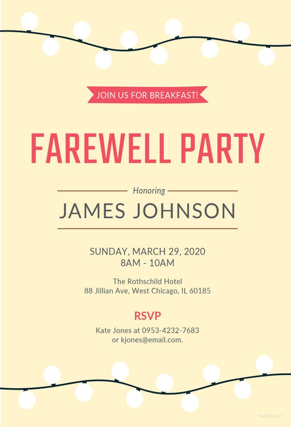 Farewell Party Invitation Template - 29+ Free PSD Format 
