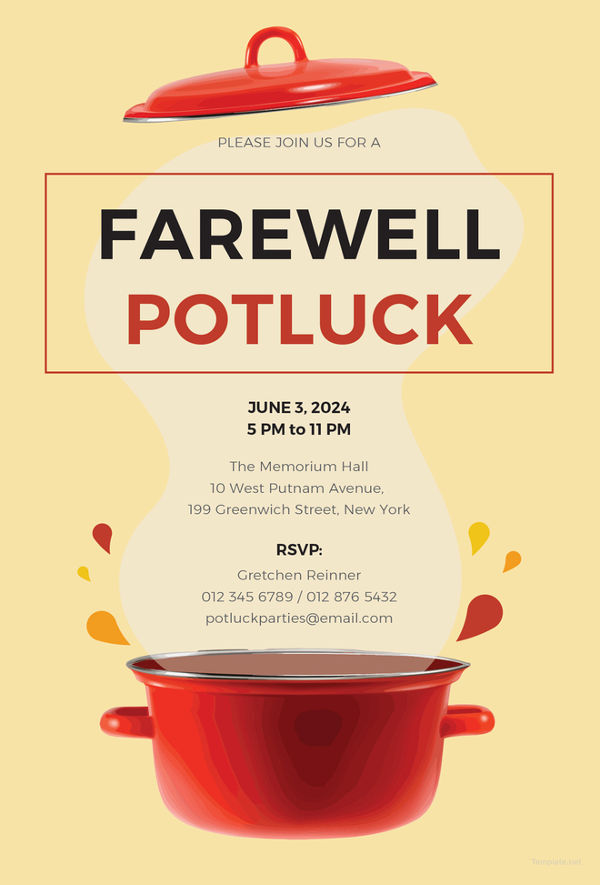 farewell party invitation template free download