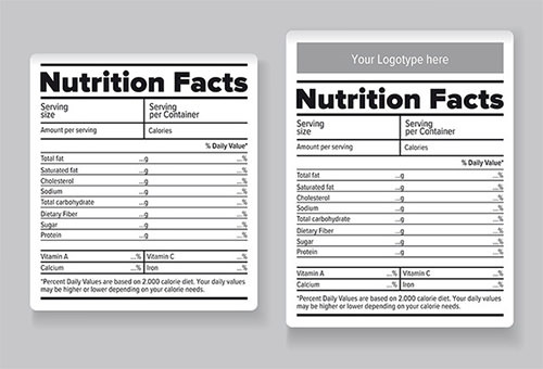 cereal box nutrition label template