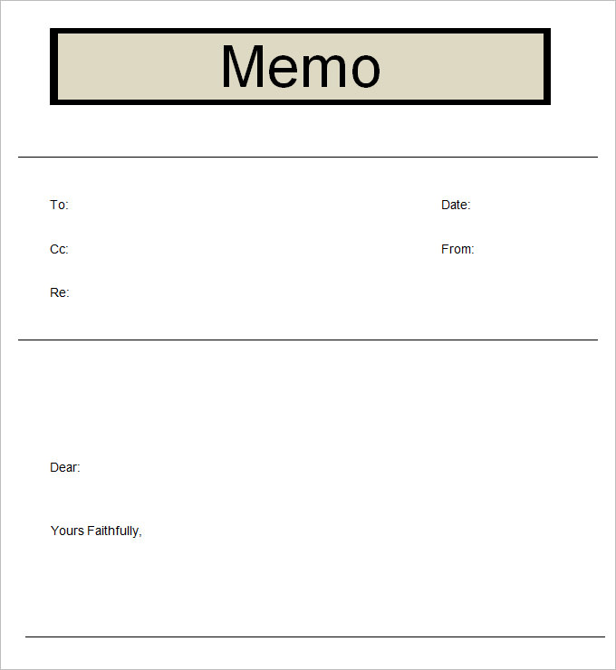 free blank memo template