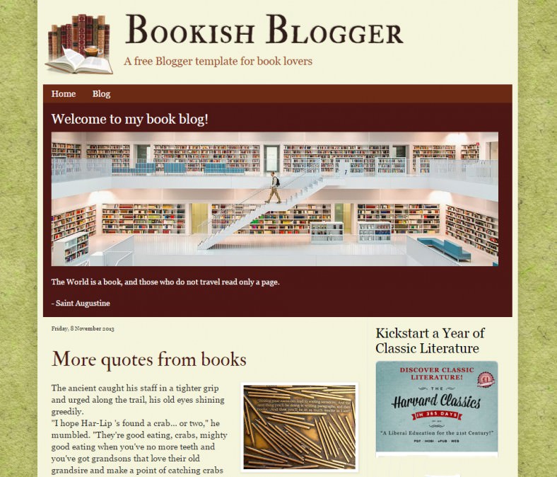 6+ Best Book Blogger Templates & Themes Free & Premium