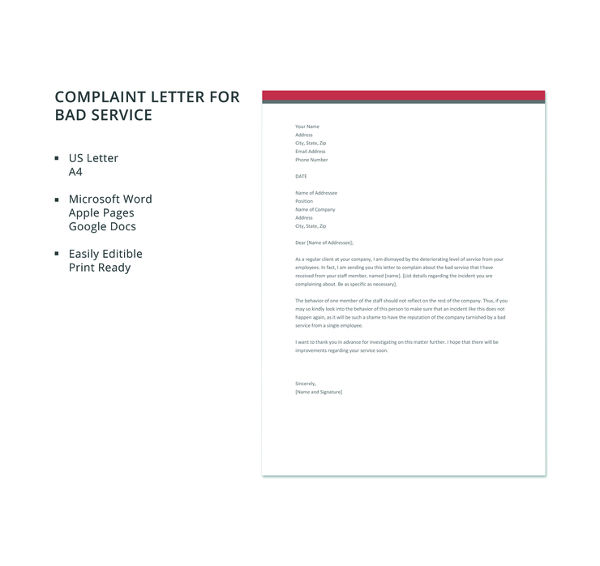 50+ FREE Complaint Letter Templates - DOC, PDF