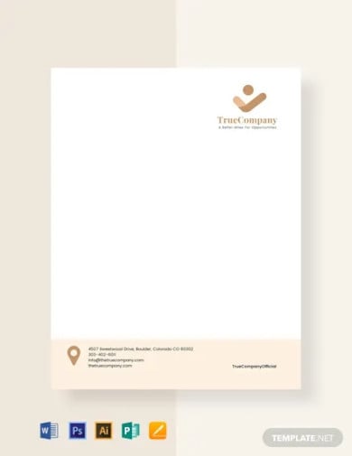free corporate letterhead template