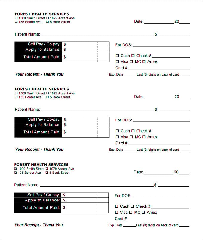 free doctor receipt template