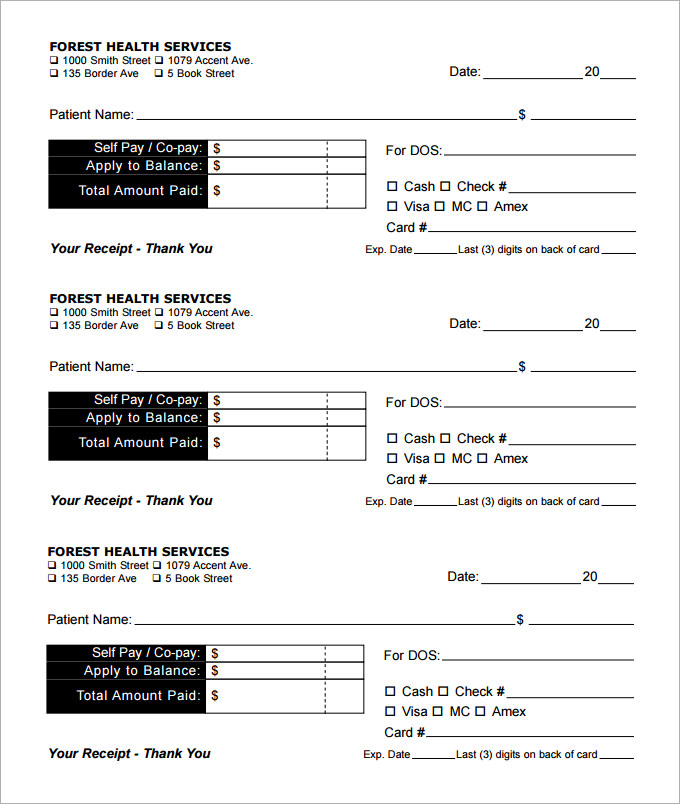 18+ Doctor Receipt Templates Excel, Word, Apple Pages