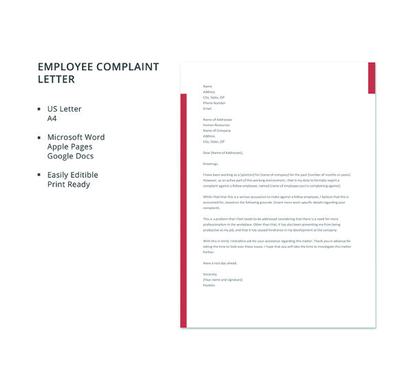 50+ FREE Complaint Letter Templates - DOC, PDF