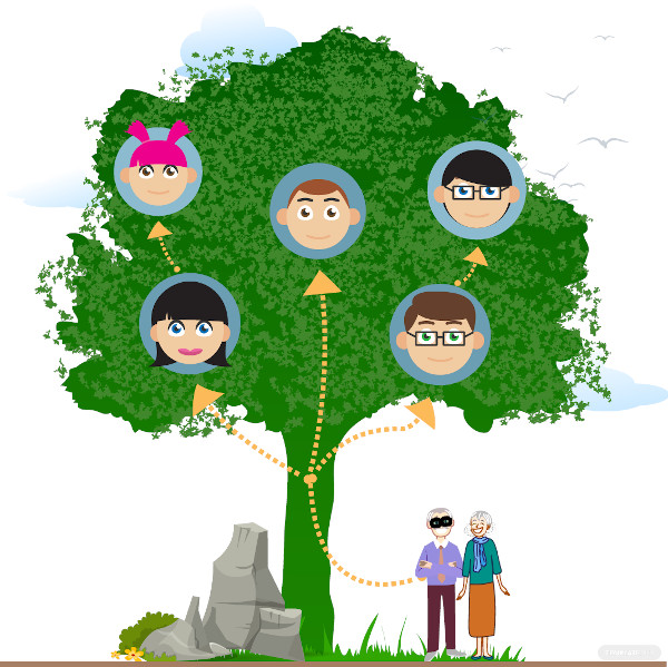 free family tree vector