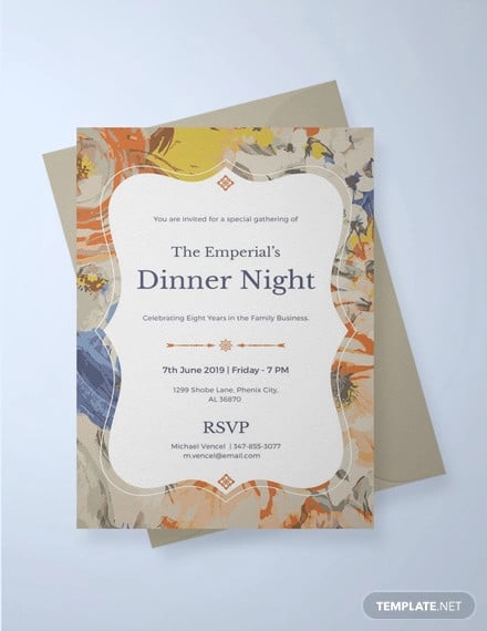 free formal dinner invitation template