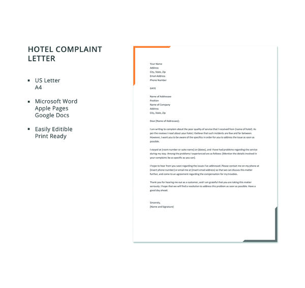 free-hotel-complaint-letter-template