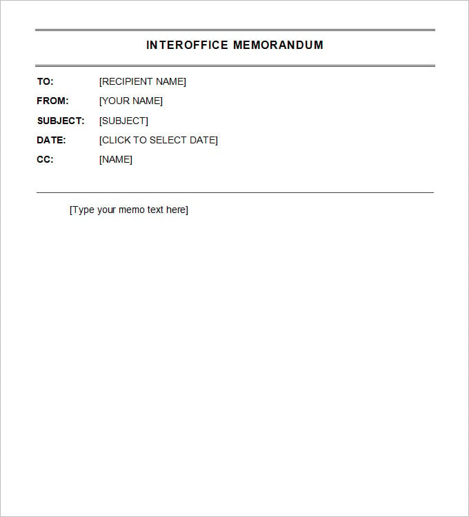 free inter office memo template