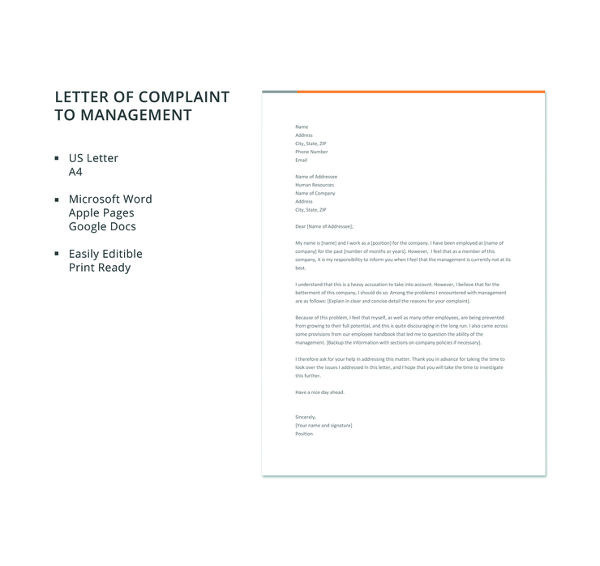 50+ FREE Complaint Letter Templates - DOC, PDF