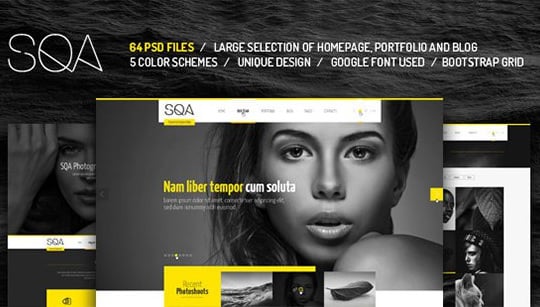 free psd website template featured image