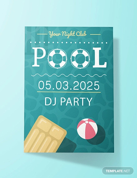 33 Printable Pool Party Invitations Psd Ai Eps Word 9389