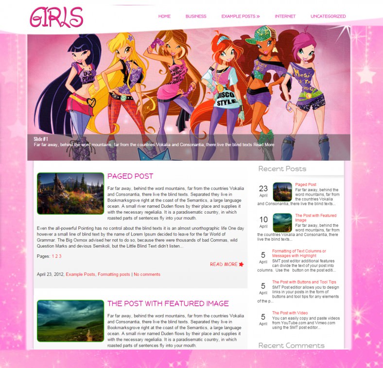girls pink responsive wordpress template 39 788x