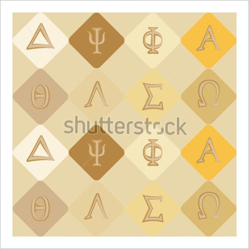 greek alphabet graphic letters