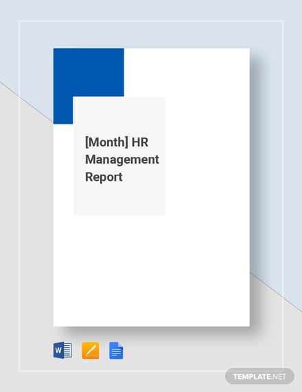 hr monthly management report