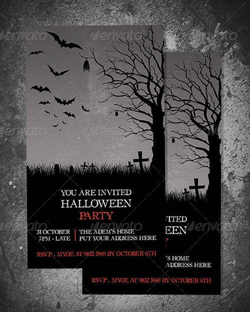halloween party invitate template