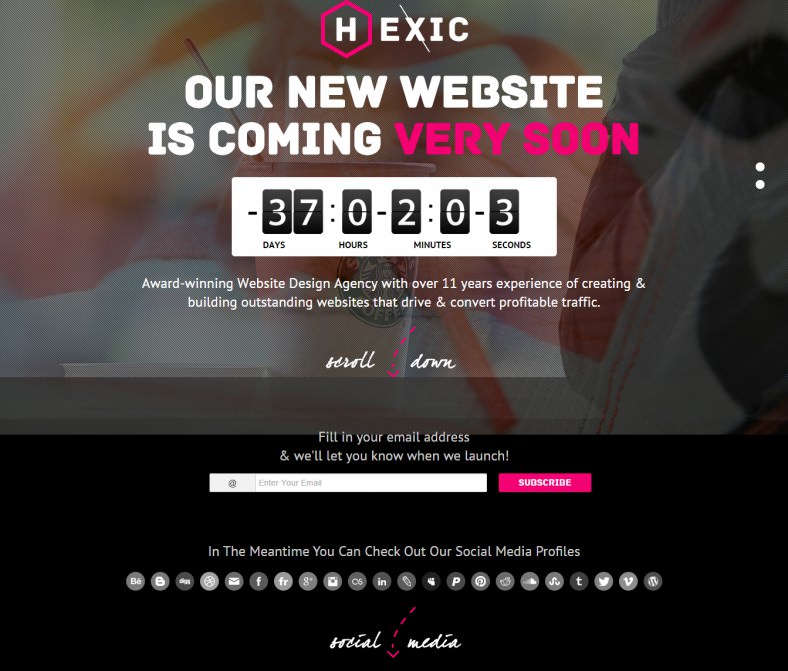 hexic fully responsive html5 coming soon page template 6 788x