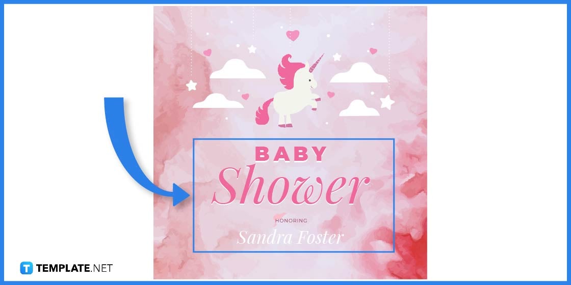 how to create a baby shower card template step