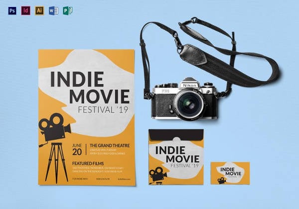 indie movie festival flyer template