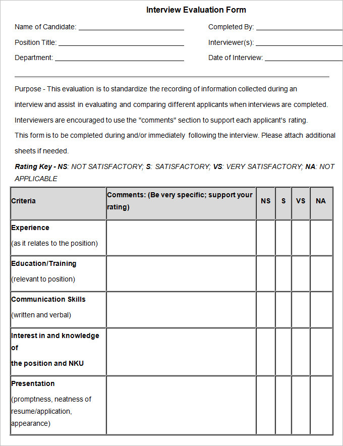 Interview Feedback Samples